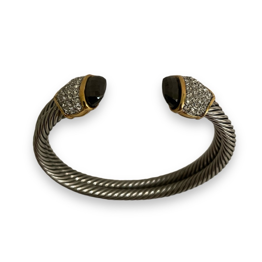 ★ Classic Cable Cuff Stacking Bangles ★ - Picture 6 of 10